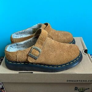 Dr Martens Fur lined Ishams Brown Hairy Suede